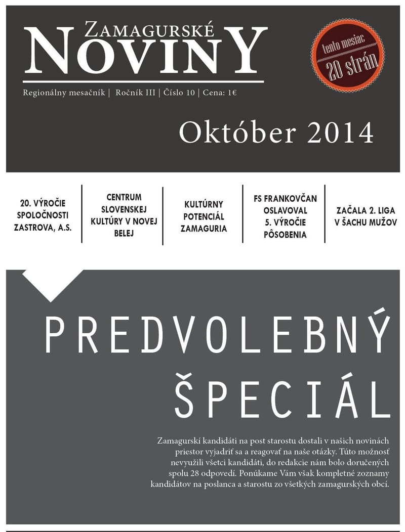 Titulná strana Zamagurských novín 5