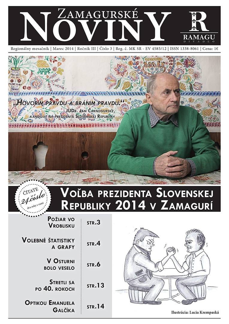 Titulná strana Zamagurských novín 8